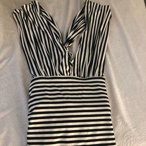 White House Black Market Striped Tank Top